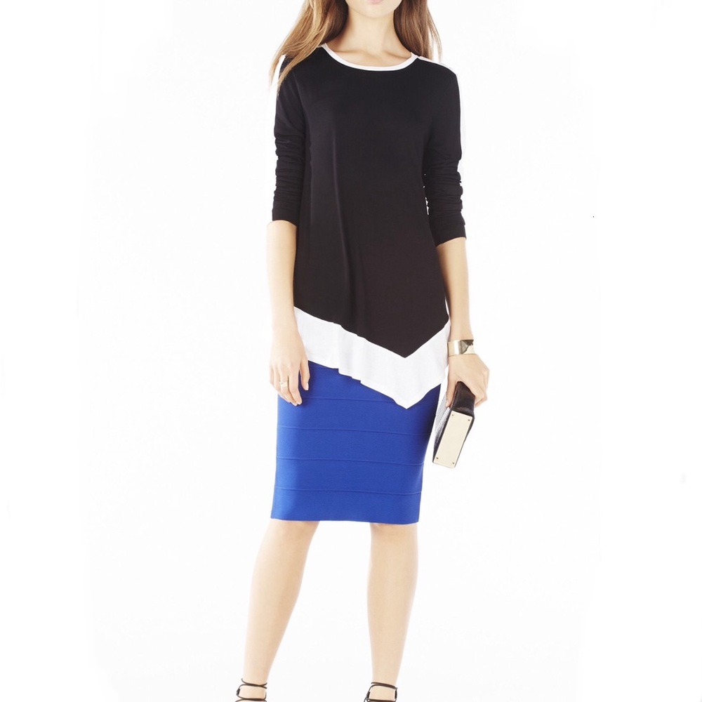 BCBGMAXAZRIA Lesli Color-Blocked Top